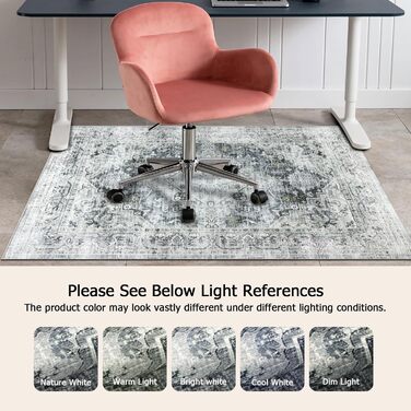 Захисний килимок для підлоги 120x150 см, килимок для стільців для дерев&39яних підлог, килимок для стільців у стилі бохо для твердих підлог, нековзний килимок для офісних стільців (сірий) 120x150 см сірий