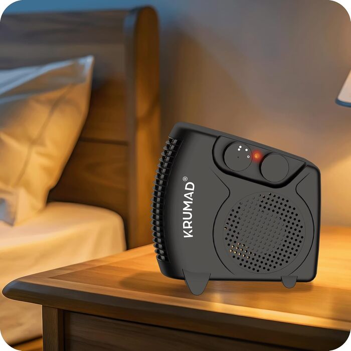 Тепловентилятор потужністю 2000 Вт, електричний обігрівач з термостатом та 2 режимами нагріву, енергозберігаючий електричний обігрівач із захистом від перегріву та ручкою для перенесення, компактний променевий обігрівач