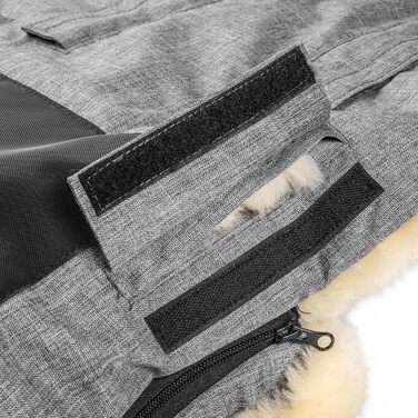 Муфта для ніг Cortina з овчини, сертифікована Oeko-TEX, 45x97 см, вітро- та водонепроникна, можна прати при температурі до 30C, от