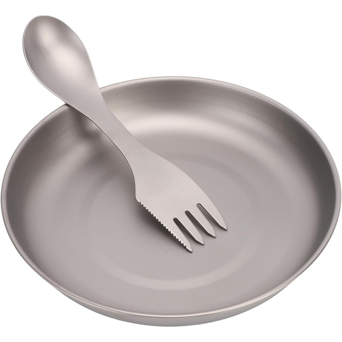 Набір посуду для кемпінгу Ti, багаторазовий, компактний, для мандрівників, активного відпочинку, туристів, тарілок для пікніка