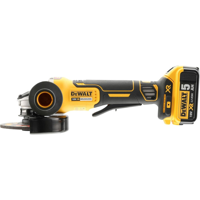 Безщіткова шліфувальна машина DCG406N-XJ-Mini XR 18V, жовта кутова, 406N-XJ