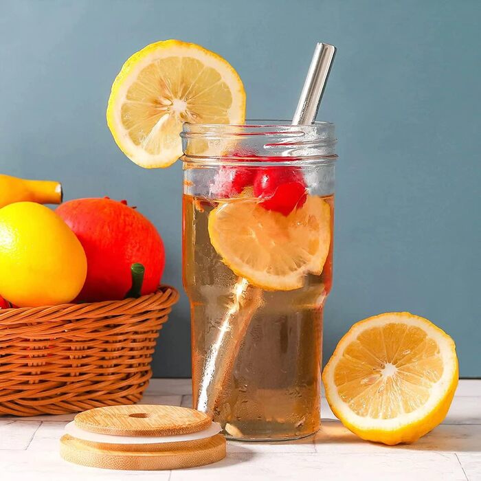 Чашки для бульбашкового чаю ALINK 2 упаковки 650 мл, багаторазова чашка для смузі, дорожня пляшка Boba Cup, окуляри Highball, скля