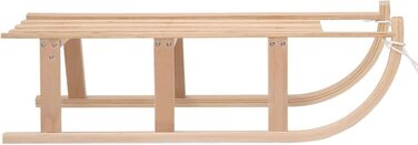 Сани Давос дерев'яні санки снігові з тяговим канатом для зимових видів спорту катання на лижах на відкритому повітрі 110 х 40 х 34