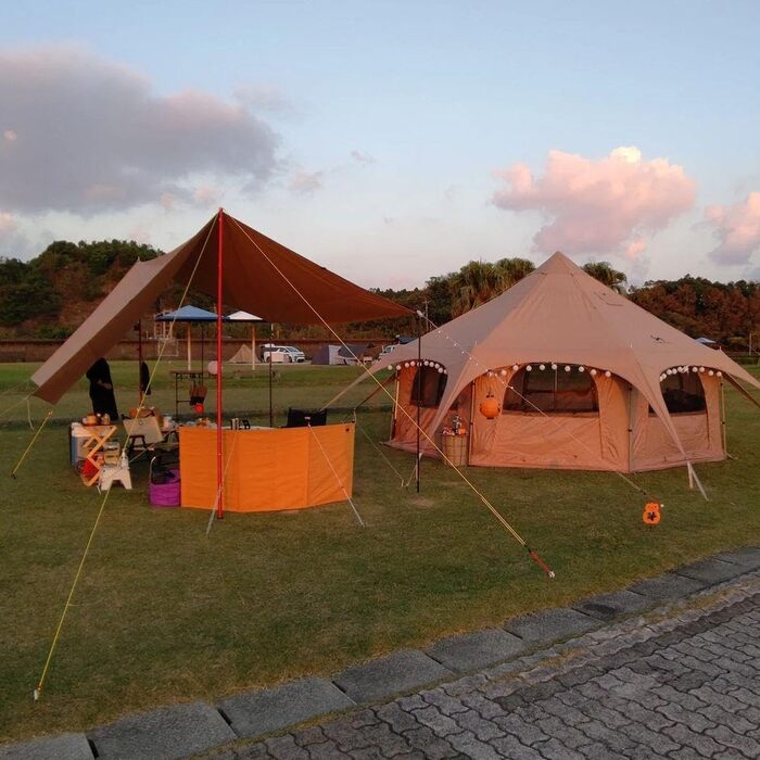 Намет TOMOUNT Tipi, бавовняний намет, полотняний пірамідальний юртовий намет на 6-8 осіб, великий сімейний намет для глемпінгу, кемпінгу, походів, фестивалів, вечірок, весіль, музичних фестивалів