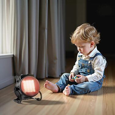 Керамічний обігрівач Wiltec потужністю 3 кВт, 3000 Вт з термостатом, вентилятор площею 40 м, 3 рівні потужності