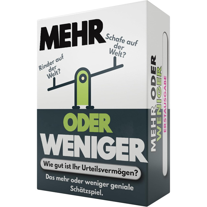 Більше чи менше Карткова гра Більше чи менше Наскільки добре ви судите Гра для дорослих, сімей та дітей 2 гравців Сімейна гра Подорожня гра Перше видання