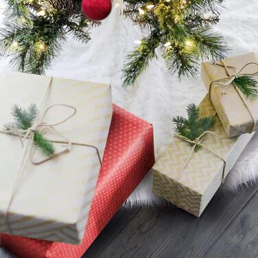 Біла плюшева ковдра для ялинки pojah