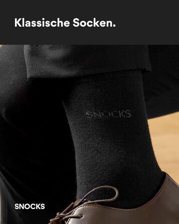 Чоловічі шкарпетки Snocks (4 пари) Бізнес-шкарпетки для чоловіків 4 шт. Чорні 43-46