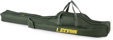 Сумка для риболовлі Lixada 100 / 150 см, багатоцільова складна сумка для вудки, кишені на блискавці, сумка для зберігання, темно-зелена - 150 см