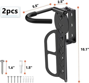 Настінне кріплення для велосипеда 2 частини Велосипедне настінне кріплення - TAZZOR Велосипедне кріплення Настінне 100 сталеве настінне кріплення для велосипеда Вертикальна велосипедна підвіска для стіни