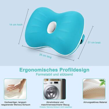 Подушка для колін для сну на боці, ортопедична подушка для ніг, ергономічна подушка з піни з ефектом пам&39яті для сну на боці, допомагає зняти втому ніг і колін