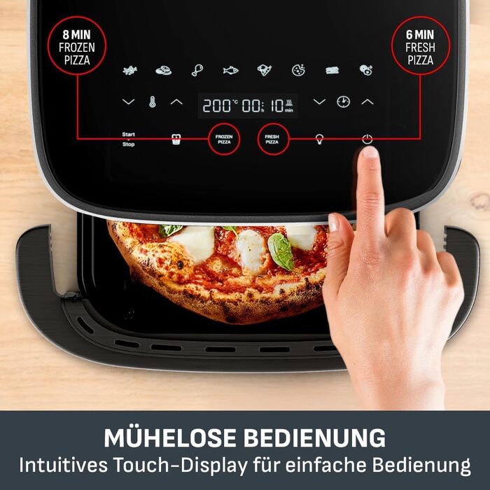 Аерофритюрниця Tefal Easy Fry XL Surface з вікном перегляду та функцією пічці для піци Інноваційна технологія Extra Crisp