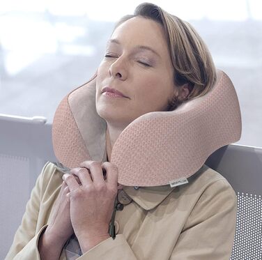 Yomisee Neck Pillow Airplane, Travel Pillow Car Made of Memory Foam with Velvety Soft Cover, Neck Pillow Adults for Travel, Camping, Office and Home (Pink), Yomisee Neck Pillow Airplane, Travel Pillow Car Made of Memory Foam with Velvety Soft Cover, Neck 