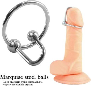 Набір уретральних дилататорів BDSMJOY, нержавіюча сталь, з ерекційними кільцями (25-28-30 мм), 3 шт.