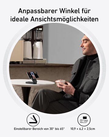 Швидкий мобільний зовнішній акумулятор 15 Вт, сертифікований MagSafe Qi2, на 6600 мАг, регульована складна підставка, для iPhone 1