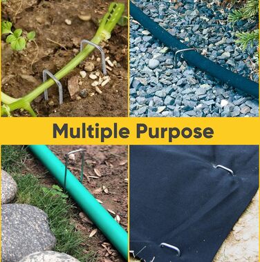 Дюймові садові ландшафтні скоби 20 шт. оцинковані SOD-штирі для газону для тканини проти бур&39янів, ґрунтопокривних, утримуючих огорож та штучного газону, 6-