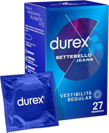 Презервативи Durex Jeans, 27 профілактичних, упаковка може відрізнятися.