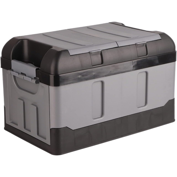 Складаний органайзер для багажника з 2 відділеннями, для дому, авто, вантажопідйомність 60 кг (матовий чорний колір)