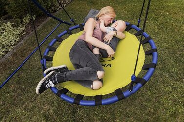 Гойдалка-гніздо Каркас гойдалки виготовлений з металу-Гойдалка садова-64023, 120 см одномісна, 64023