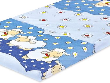 Складаний матрац для подорожнього ліжечка Bambini, 120x60 см, малюнок овечки