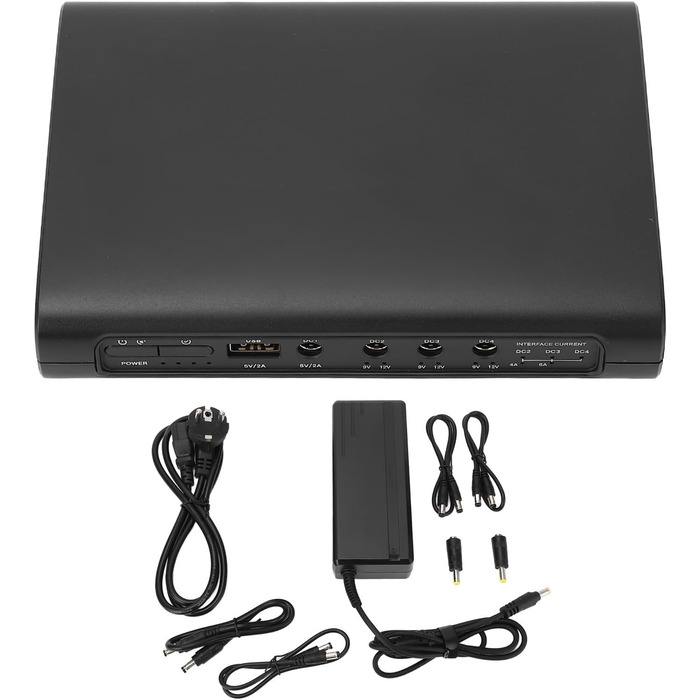 Джерело безперебійного живлення (UPS) з акумулятором 25600mAh, 94.72Wh, 5V/9V/12V, 5 виходів (EU-штекер)