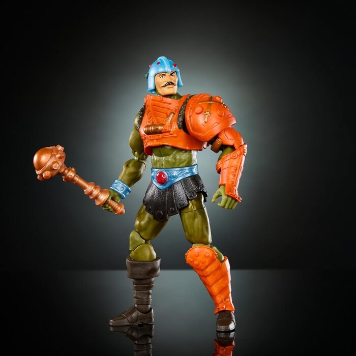 Майстри Всесвіту Masterverse New Eternia Man-At-Arms фігурка, 30 рухомих суглобів, змінні голова, руки і дубина, іграшка MOTU, HYC48