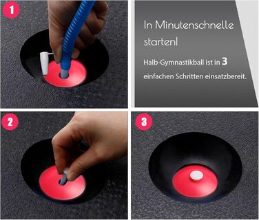 Тренажер для балансування ZELUS, протиковзкий балансувальний м&39яч, напівсфера з еспандерами, гімнастичний м&39яч для йоги, фітнесу, силових тренувань, тренування корпусу, тренування балансу, рожевий