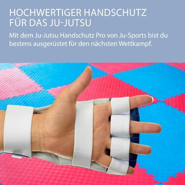 Накидки для рук бойових мистецтв Ju-Sports для джиу-джитсу червоного кольору - високоякісні, міцні накидки для змагань для дорослих та дітей із застібкою на липучці, оптимальна фіксація, розмір S, синій