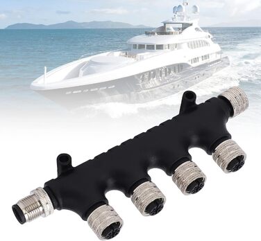 Багатопортовий Т-конектор NMEA 2000, 4-портовий багатопортовий Т-конектор NMEA 2000, 5-контактний магістральний кабель, 4-портовий багатопортовий T-кінцевий термінал для lowrance мереж