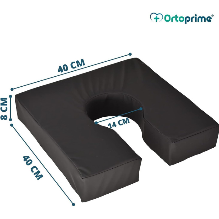 Ергономічна протипролежнева подушка OrtoPrime - Анатомічна піна у формі підкови - Подушка для сидіння для інвалідного візка та крісла - Куприкова подушка для офісу - Протипролежнева подушка з рельєфом куприка
