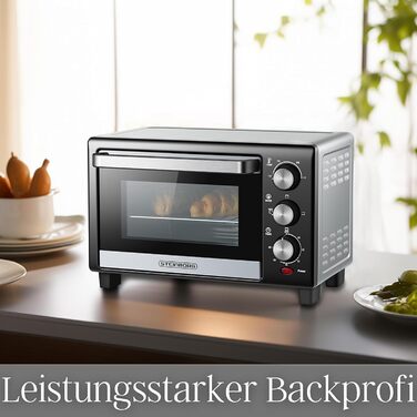 Міні-духова шафа 15 літрів Піч для піци Міні піч Таймер на 60 хв 100-230C 1200 Вт Духова шафа Лоток для крихт Міні-піч Кемпінгова піч Мала духова шафа Енергозбереження