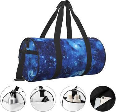 Універсальна дорожня сумка Блакисний Всесвіт, спортивна сумка для чоловіків та жінок, велика спортивна сумка-мішок