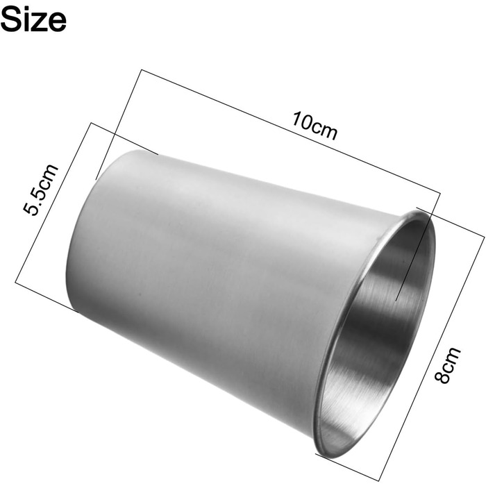 Штабельовані чашки з нержавіючої сталі, 350 мл, термостаканчики для кави, пива, чаю, кемпінгу, пікніків та вечірок, 10 шт.