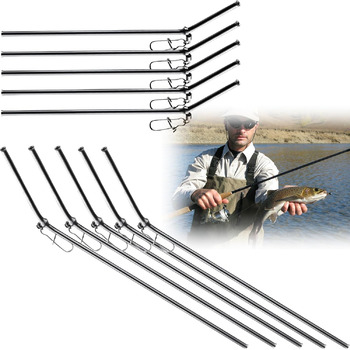 Предметів Рибальська стріла проти заплутування, рукави 9/12 см Набір для риболовлі Трубка Металеві трубки Маленькі з поворотними вигнутими аксесуарами, 10