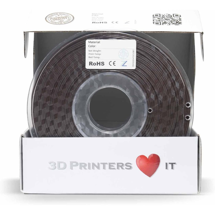 Мм ТЕМНО-КОРИЧНЕВИЙ 1кг високоякісна нитка для 3D-друку, з високою міцністю та ударною вязкістю, ідеально підходить для технічних деталей та прототипів, 3D PETG 1.75