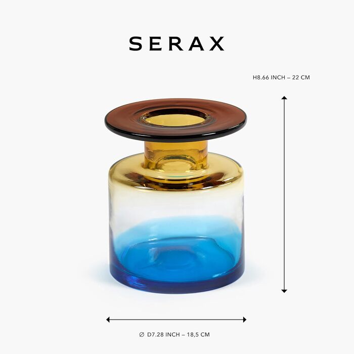 Ваза Serax Wind & Fire Vase Small Blue and Amber