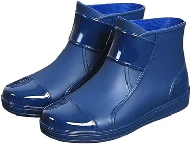 Чоловіче гумове взуття, чоловічі гумові чоботи, коротке гумове робоче взуття для вулиці, водонепроникне, бавовняне, тепле, чорне, розмір EU 41