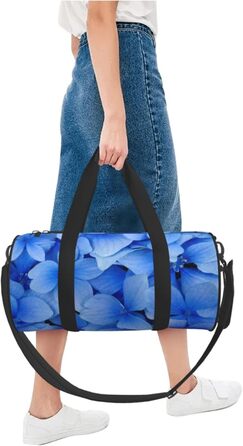 Спортивна сумка, дорожня сумка, сумка для подорожей, з тропічним квітковим принтом, сумка на нічліг, чорна, універсальний розмір