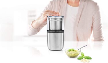 Подрібнювач Princess Pesto Maker мультичоппер з 2 ножами з нержавіючої сталі, 200 Вт, 190 г, для твердих та рідких інгредієнтів, 221040