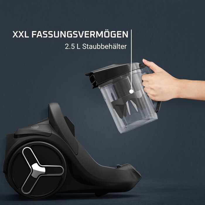 Пилосос без мішка Чорний/теракотовий 500 Вт 2.5 л 68 децибел Будинок, 7C30 Green Force Cyclonic Effitech