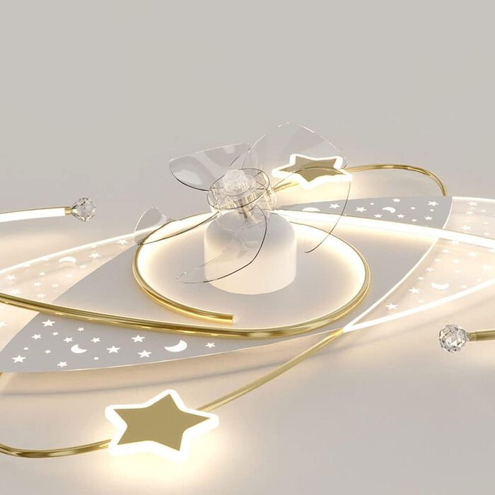 Вт світлодіодний стельовий світильник з регулюванням яскравості, стельовий вентилятор зі світлодіодним підсвічуванням, регульовано