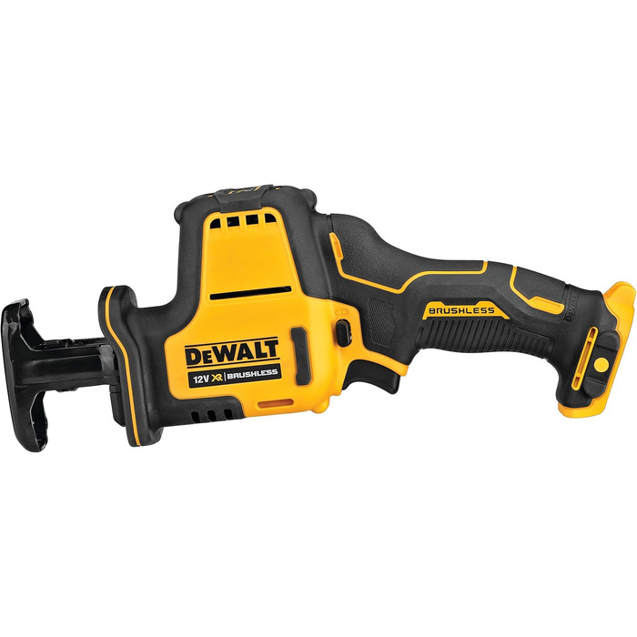 Компактна акумуляторна пила Dewalt DCS312NT (безщітковий двигун, електронне регулювання частоти обертання, заміна полотна без інст
