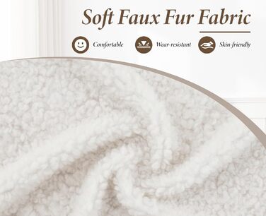 Крісло Chairus з м&39яким штучним хутром для спальні, вітальні, крісло для ванної кімнати, крісло для відпочинку з металевими ніжками (біле)