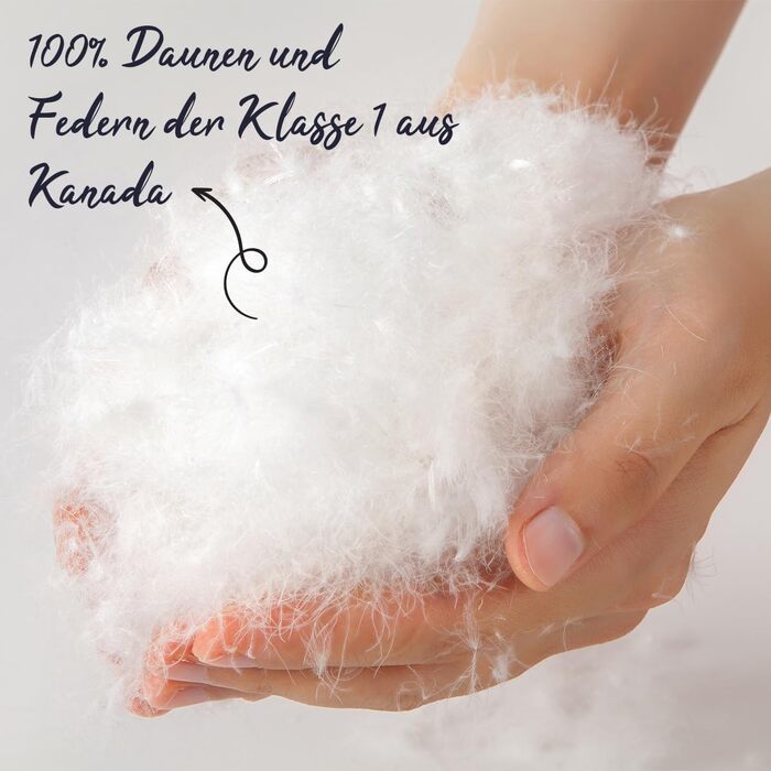 Подушка 70x90 см - Nordic Down Pillow - Пухова та пір&39яна подушка для спокійного сну М&39яка підтримка Підходить для алергіків Комфорт підтримки М&39яка 70 x 90 см 1