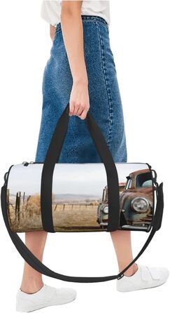 Спортивна сумка-мішок для подорожей з принтом Антик Авто, чорна, універсальний розмір, дорожня сумка
