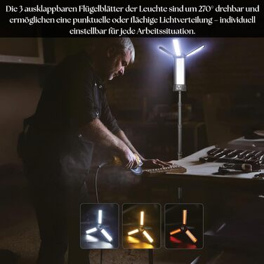 Багатофункціональний світлодіодний ліхтарик 12-в-1 з акумуляторною батареєю, магнітом та телескопічною штангою, кемпінговий ліхтарик, акумуляторний світлодіодний ліхтарик, робочий ліхтарик, ліхтарик для майстерні з функцією зовнішнього акумулятора для сад