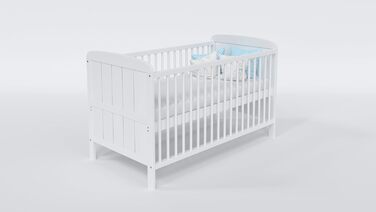 Дитяче ліжечко/спальне місце Love For Sleep 70x140 см з захисним бар&39єром, що трансформується, біле, Maddox, дитяче ліжко, дерев&39яне - Дитяче ліжко, Ліжечко-трансформер