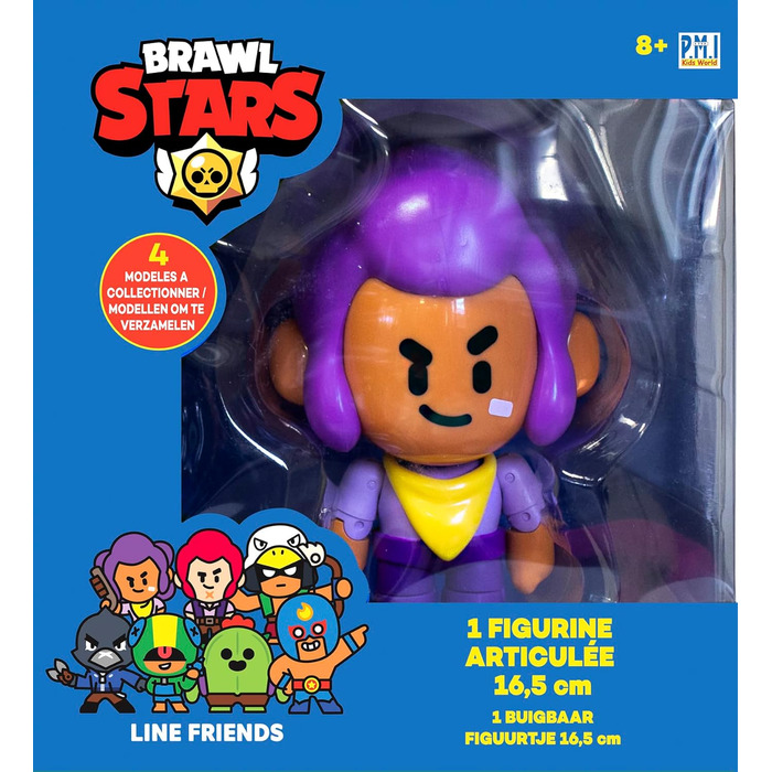 Лансі - Brawl Stars - 1 фігурка з шарнірами, 16,5 см - Шеллі - фігурки з відомої відеогри Brawl Stars - колекційна фігурка - 4 моделі на вибір - вік від 8 років і старше