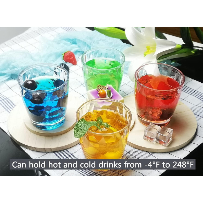 Виглядають як скло 300 мл набір з 6 пластикових стаканів для пиття, можна мити в посудомийній машині, без вмісту BPA, не б'ються,