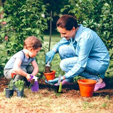Набір садових інструментів Ulalaza (5 шт.) для догляду за рослинами механічний комплект з інструментами для обрізки, у зручній сумці (зелений чорний)
